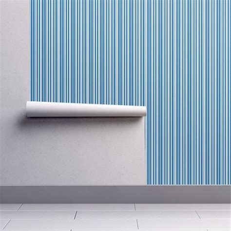 Teal wave stripes Wallpaper | Spoonflower | Stripes wallpaper ...