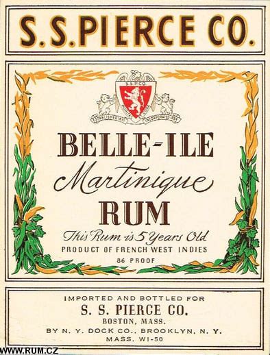 Rum Von Ss Pierce Company Usa Peters Rum­etiket­ten