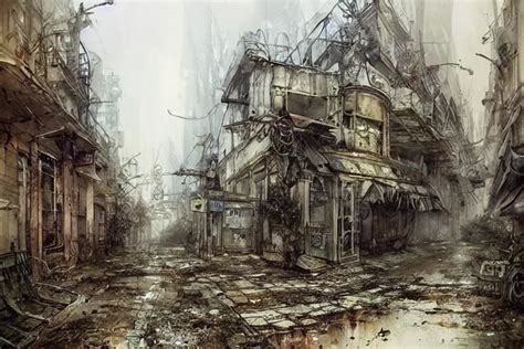 A Post Apocalyptic City Street Completely Stable Diffusion