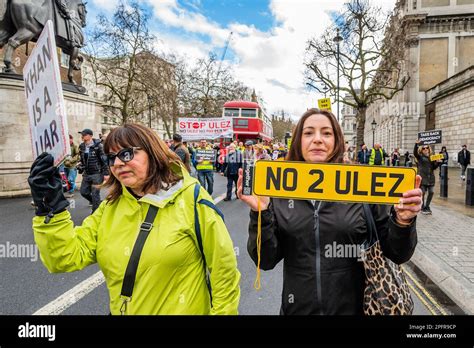 London Uk 18th Mar 2023 A Stop The Ulez Protest In Whitehall