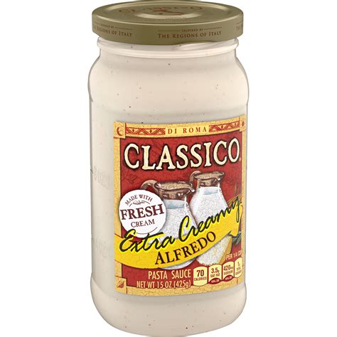 Classico Extra Creamy Alfredo Pasta Sauce 15 Oz Jar