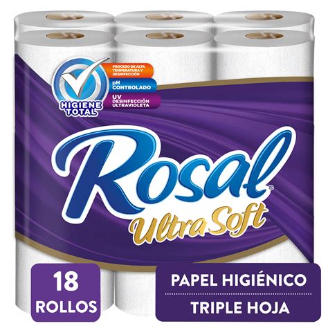 Comprar Papel Higiénico Rosal Morado Triple Hoja 18 Rollos Walmart