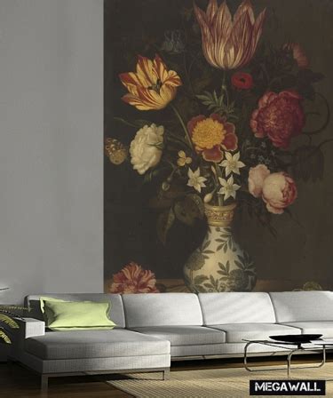 Stilleven Met Bloemen In Een Wan Li Vaas Kunst Op Behang