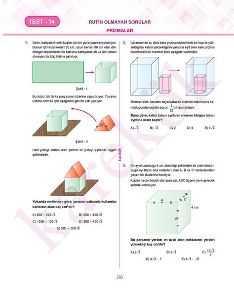 Tyt Geometr Soru Bankasi Karek K Yay Nc L K