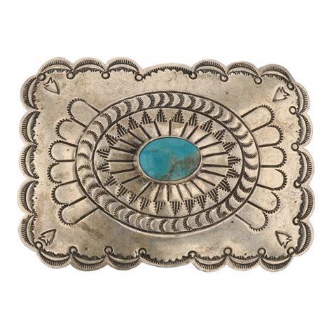 Lot Chimney Butte Turquoise Belt Buckle