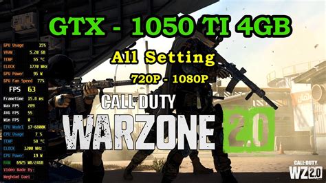 Call Of Duty Warzone 2 GTX 1050 TI 4GB All Setting FPS Gameplay