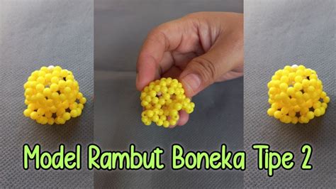 Model Rambut Boneka Manik Manik Tipe 2 DIY BEADS Beaded Doll