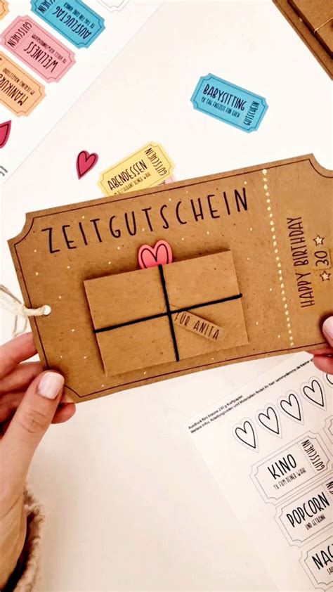 DIY Gutscheine Basteln Verschenken