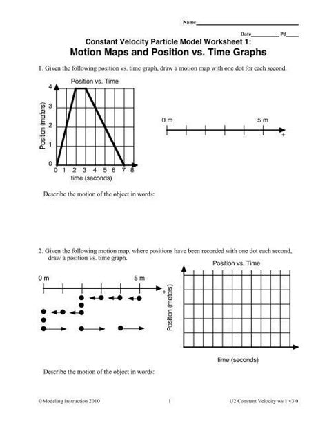 Comparing Distancetime Graphs To Speedtime Graphs Workshee