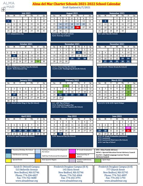 Alma releases 2021-22 school year calendar - Alma del Mar Charter Schools