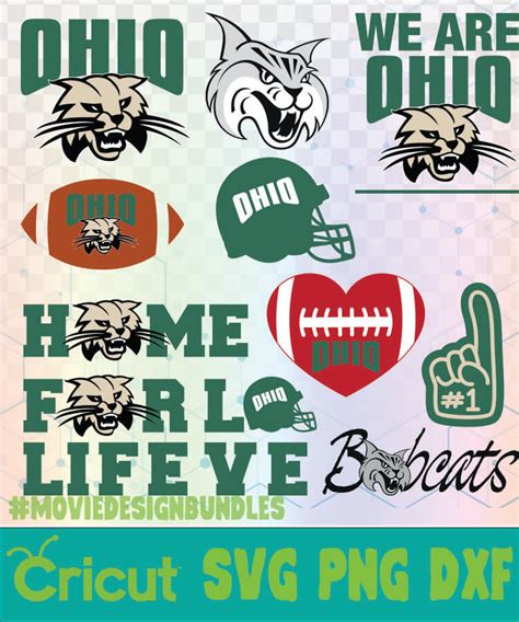 OHIO BOBCATS FOOTBALL NCAA LOGO SVG, PNG, DXF - Movie Design Bundles