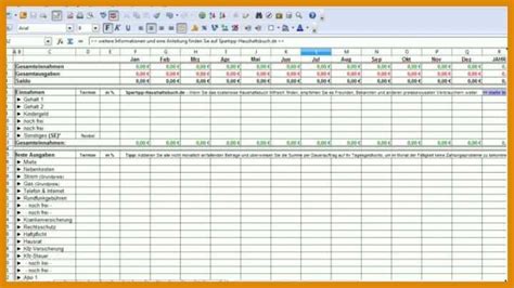 Haushaltsbuch Excel Vorlage Kostenlos M Glichkeiten Im Jahr