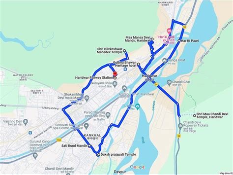 Haridwar Local Sightseeing Map - Haridwar Map view | Delhi airport ...