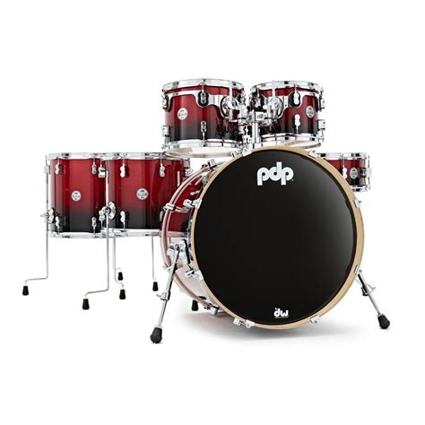 DISC PDP Drums Concept Maple 22 CM6 Shell Pack Red Black Sparkle