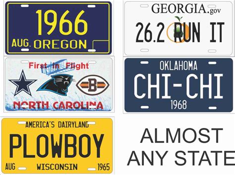 Custom Novelty Front License Plate Any State Vanity Decorative Etsy