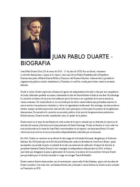 Juan Pablo Duarte | Biografia corta