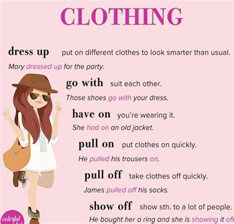 Forum Learn English Fluent Landphrasal Verbs For Clothing