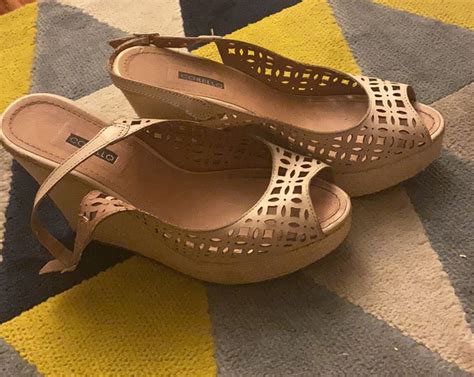 Anabela Laser Cut Corello Nude 36 Sandália Feminina Corello Usado