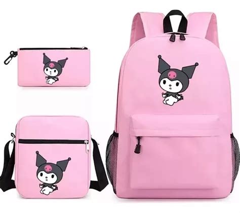 Mochila Escolar Estampada Para Sanrio Kuromi Cinnamoroll Color Un