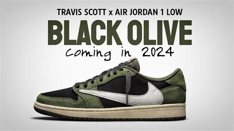 FIRST LOOK Travis Scott X Air Jordan 1 Low Black Olive YouTube