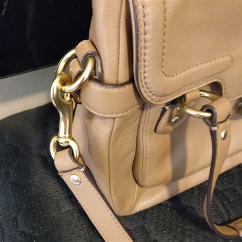 Coach Campbell Crossbody Crossbody Bag Tan Leather Gem