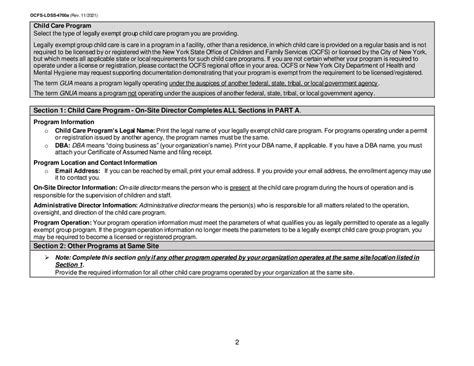 Download Instructions For Form Ocfs Ldss 4700 Part A Enrollment Form For Legally Exempt Group