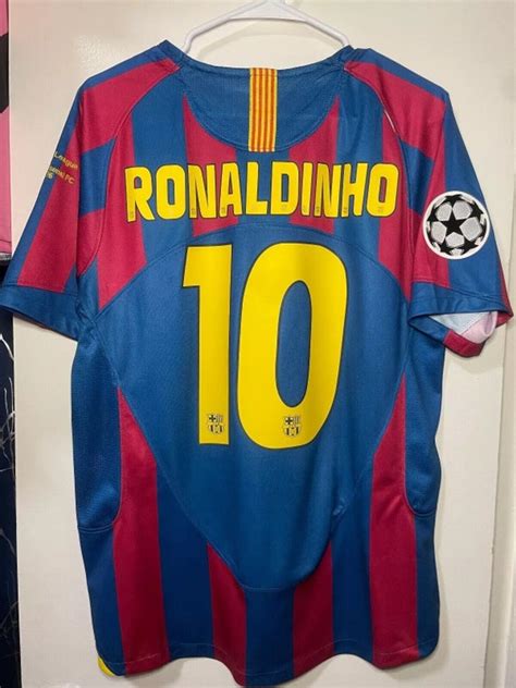 Barcelona Retro Ronaldinho Jersey Gem