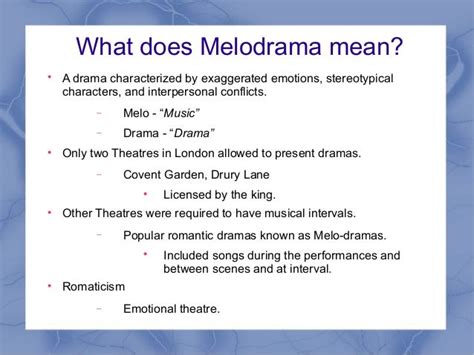 Victorian Melodrama