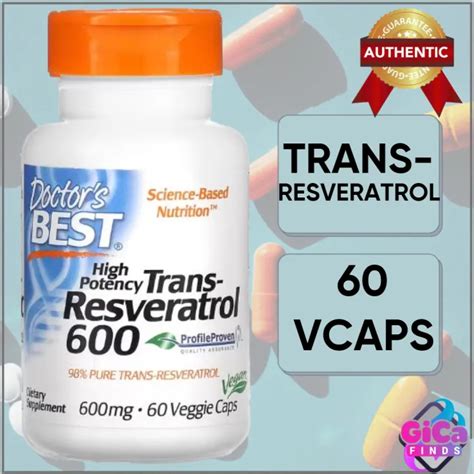 Doctor S Best High Potency Trans Resveratrol Mg Veggie