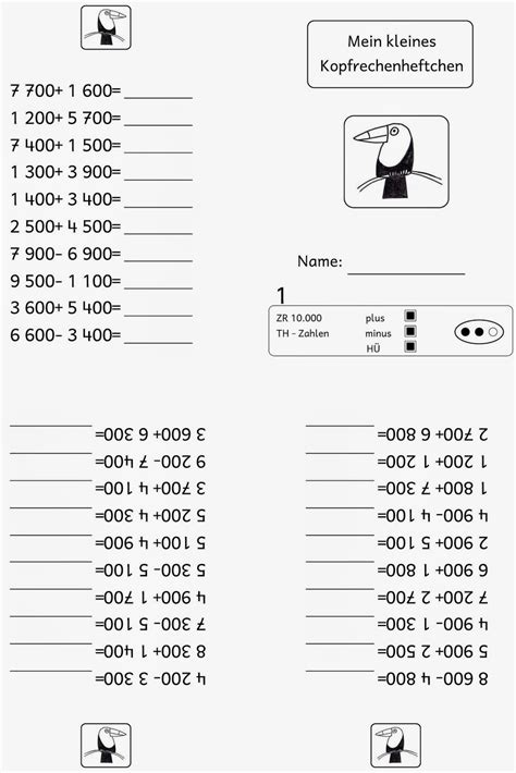 Lernst Bchen Kopfrechenheftchen Zr Plus Und Minus