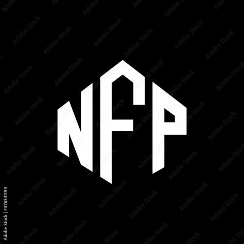 NFP letter logo design with polygon shape. NFP polygon and cube shape ...