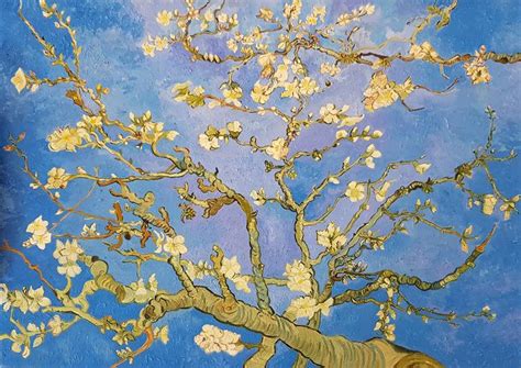 Almond Blossom Van Gogh Replica. Hand Painted Oil Reproduction Painting by Anna Levit | Saatchi Art