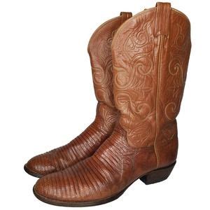 Tony Lama Shoes Vintage Tony Lama Exotic Mens Teju Lizard Cowboy