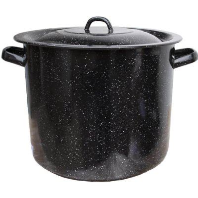 Home Cook smaltovaný hrniec čierný s pokrievkou 20 l BLACK od 39