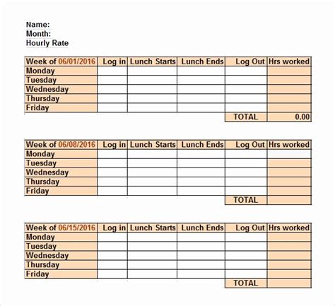 50 Excel Timesheet Template Multiple Employees