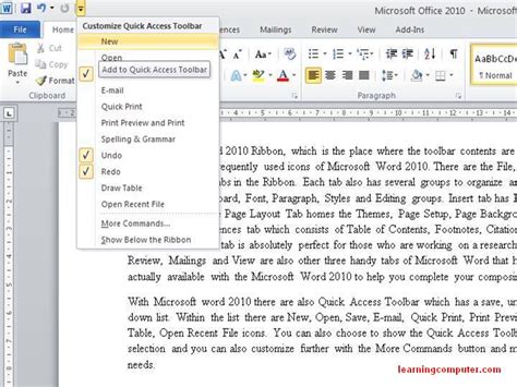 Microsoft Word 2010 Tutorial Office 2010 Training