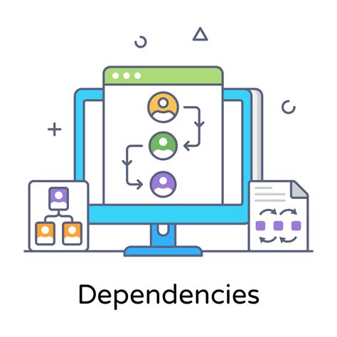 Icon Design Of Dependencies Flat Outline Style 6206664 Vector Art At