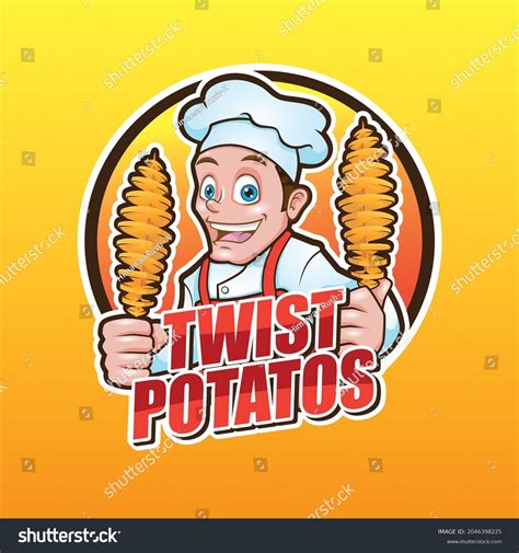 Spiral Tornado Twist Potatos Mascot Logo Stock Vector Royalty Free