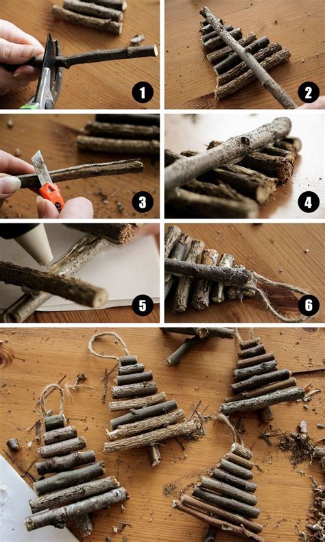 DIY des petits sapins de Noël en bois comme décoration Kerst