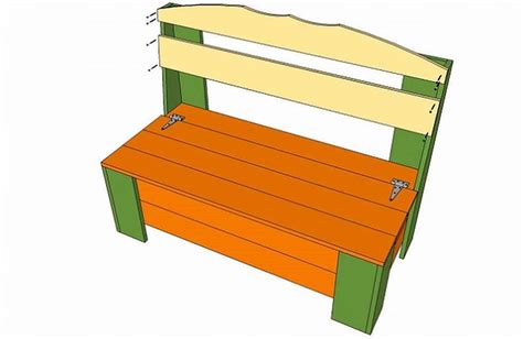 Скамейка садовая с ящиком для хранения своими руками фото