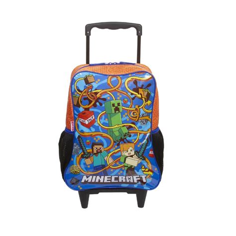 Mochila Rodinha Infantil Sestini Minecraft PAPEMIX Papelaria E