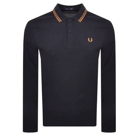 Shop Fred Perry Twin Tipped Long Sleeve Polo Shirt Natterjacks