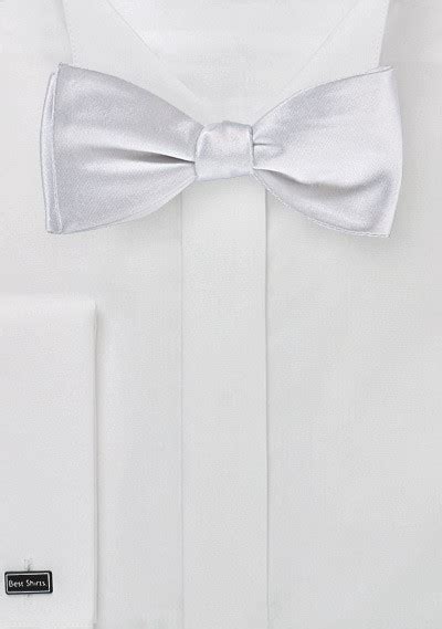 Solid White Silk Bow Tie In Self Tie Style Bows N Ties