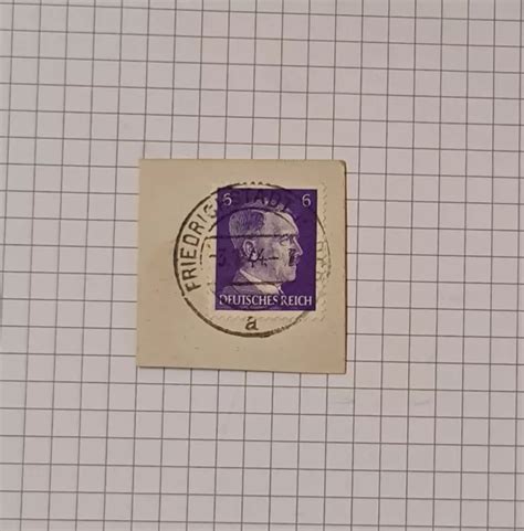 Deutsches Reich Pfennig Adolf Hitler Briefmarke Gestempelt Eur