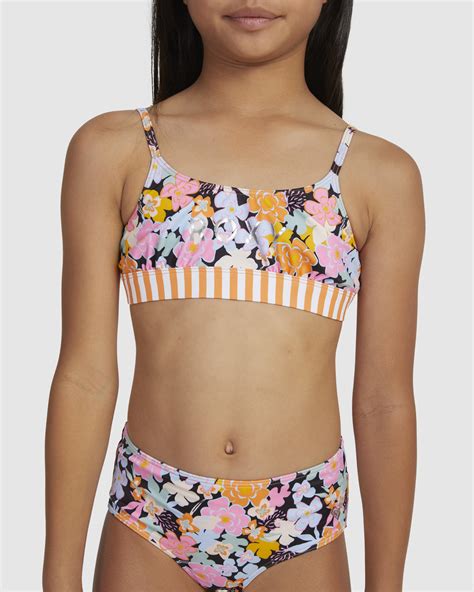 Roxy Girls Above The Limits Two Piece Bralette Bikini Set