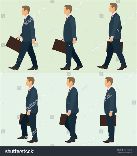 Business Man Walking Stock Vector Illustration 151517645 Shutterstock