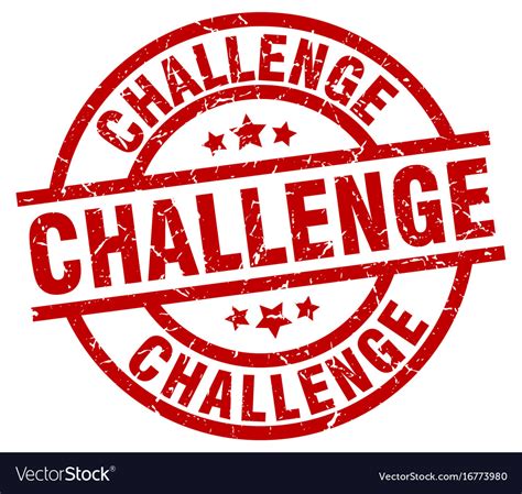 Challenge Round Red Grunge Stamp Royalty Free Vector Image