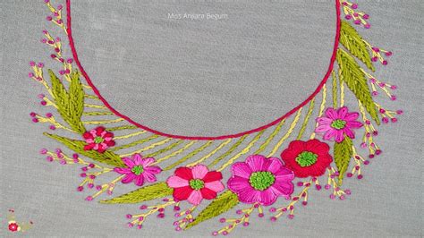 Pretty Embroidery Design For Kamij Pretty Dress Neck Design