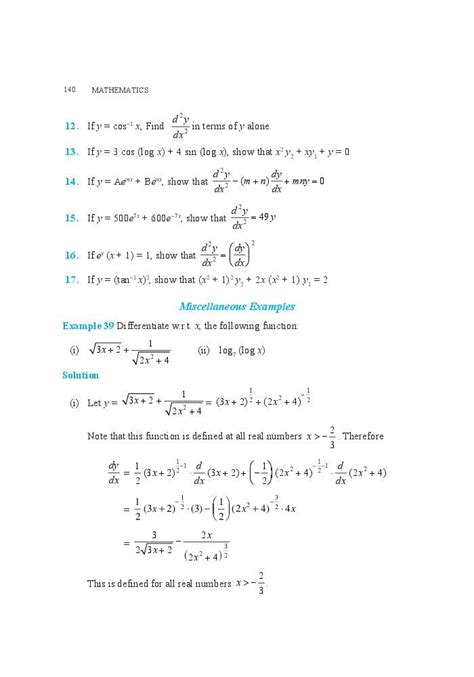 Ncert Book Class 12 Maths Chapter 5 Continuity And Differentiability Pdf Aglasem