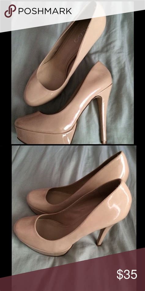 Stylish Aldo Nude Patent Heels